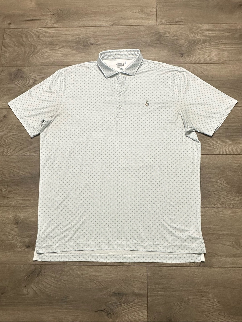 Johnnie-O Perfomance Golf Polo Streamsong Resort Logo Blue White Size Large